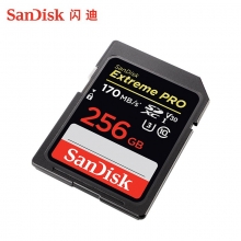 闪迪（SanDisk）高速存储卡 SD卡 U3 170MB 相机内存卡 兼容连拍和4K视频 256G