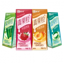 蒙牛 真果粒牛奶饮品（草莓+芦荟+椰果+桃果粒）250g*24 四种口味缤纷装 整箱