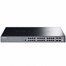 TP-LINK TL-SH6428P 24口千兆PoE供电4个万兆SFP上联企业堆叠式三层网管交换机