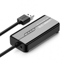 绿联（UGREEN）20265 USB3.0分线器 千兆有线网卡网口 HUB集线器  扩展坞