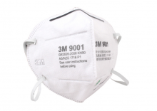 3M 9001 环保包装折叠耳带式防尘口罩 防工业粉尘花粉 防雾霾 口罩 50个/袋 1袋 白色 均码
