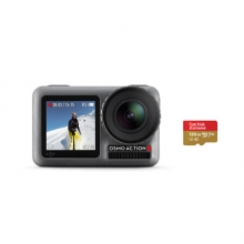 DJI 大疆 Osmo Action 灵眸运动相机套装（128G卡/充电管家/防水壳/小背包/三脚架/延长杆/胸带/头带）