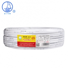 起帆(QIFAN)电线电缆 BVVB2*4平方国标两芯护套线 家装家用铜芯硬线电线 白色100米