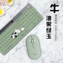 罗技（Logitech）K580无线蓝牙键盘鼠标套装 K580键盘白色+Pebble绿色