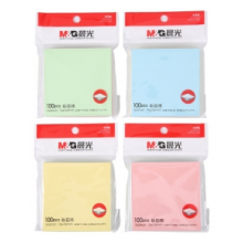 晨光 M＆G 优事贴多彩自粘便条纸 YS-10  3”*3” 76*76mm (黄色、绿色、蓝色、粉红) 100页/本 20本/盒