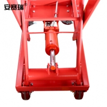 安赛瑞 24823 手工液压平板车  载重500KG 手推升降平台模具拖车固定装卸叉车 升高0.9M