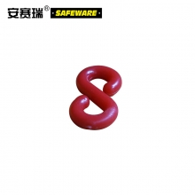 安赛瑞 塑料链条S扣（80个装）红色小号 S形塑料链条扣 S型塑料挂钩 路锥链条连接挂扣