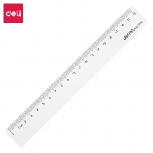 得力(Deli) 6220 直尺 20cm 透明