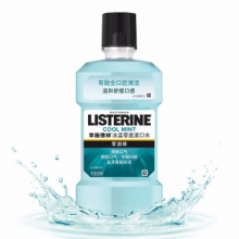 李施德林（Listerine）漱口水 冰蓝零度口气温和清新口气深层清洁 500ml