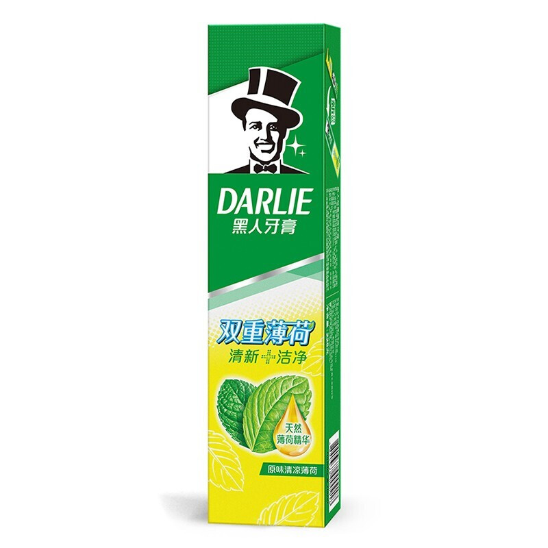 黑人（DARLIE）双重薄荷清新口气牙膏225g 防蛀固齿防口气
