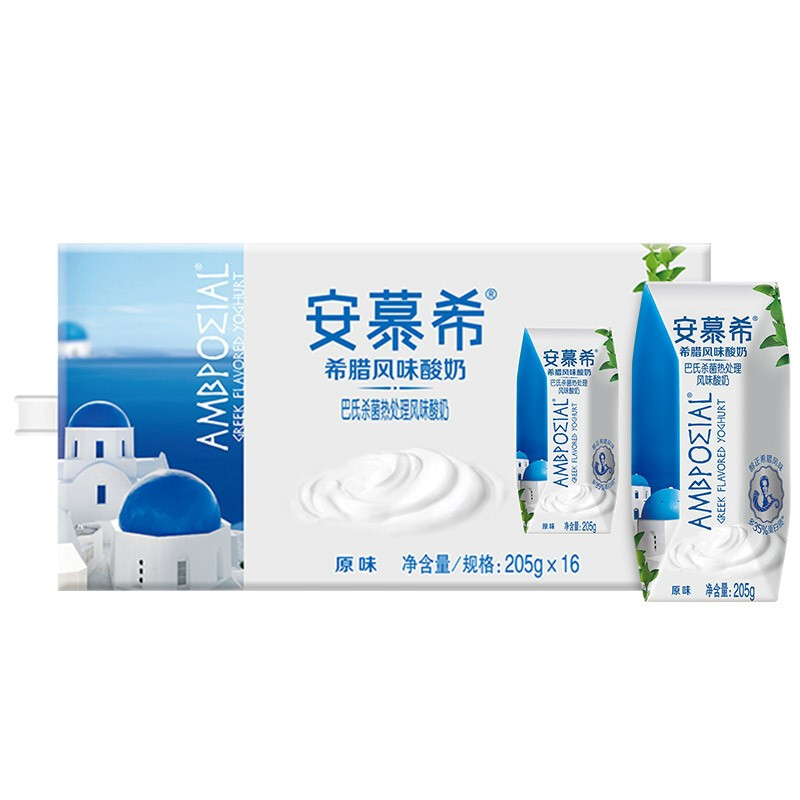 伊利 安慕希希腊风味常温酸奶原味 205g*16盒