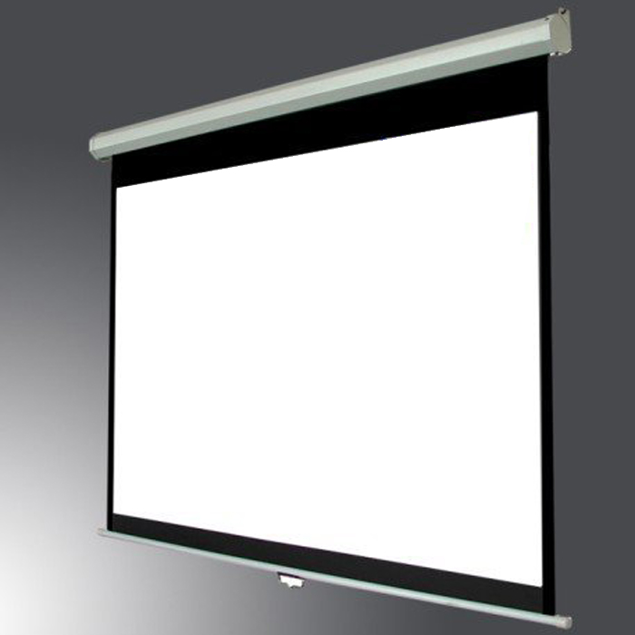 三石72寸加厚电动高清玻珠幕布