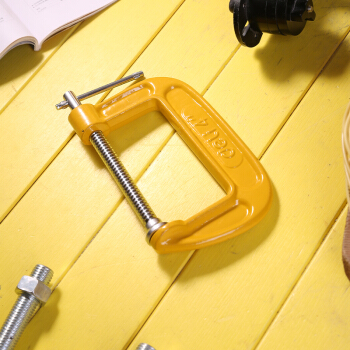 得力delig字夹c型木工夹子4寸木工夹紧器快速夹具固定器磨具夹dlg204